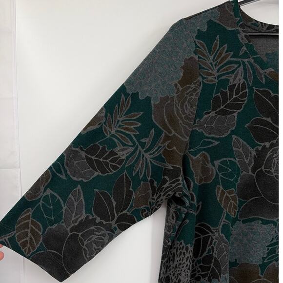 Avenue Floral Asymmetric Womens Top Sz 26/28 Cottagecore Boho Lagenlook Earthy - Picture 3 of 9
